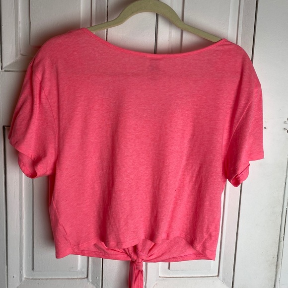 Pink by Victoria’s Secret crop tied top - Picture 2 of 4